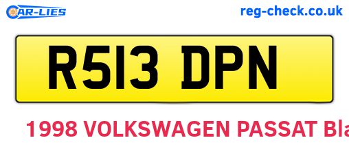 R513DPN are the vehicle registration plates.