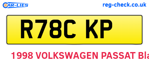 R78CKP are the vehicle registration plates.