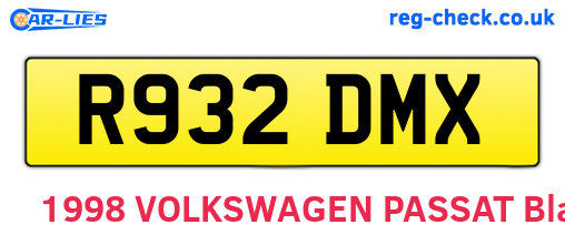 R932DMX are the vehicle registration plates.