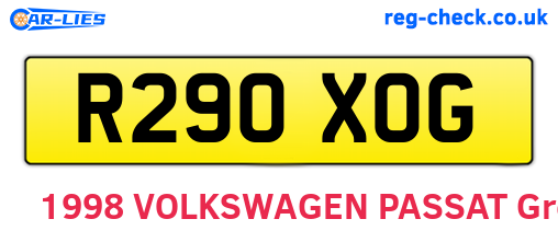 R290XOG are the vehicle registration plates.