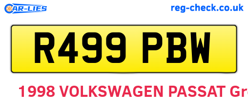 R499PBW are the vehicle registration plates.