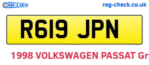 R619JPN are the vehicle registration plates.