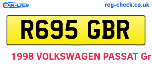 R695GBR are the vehicle registration plates.
