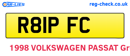 R81PFC are the vehicle registration plates.