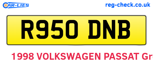 R950DNB are the vehicle registration plates.