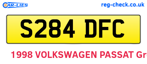 S284DFC are the vehicle registration plates.