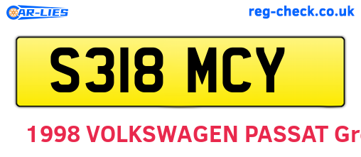 S318MCY are the vehicle registration plates.