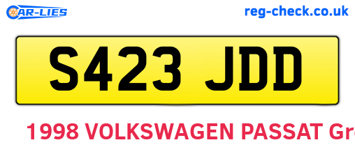 S423JDD are the vehicle registration plates.