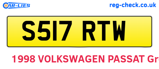 S517RTW are the vehicle registration plates.