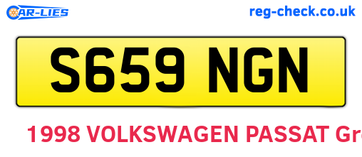 S659NGN are the vehicle registration plates.