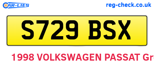 S729BSX are the vehicle registration plates.