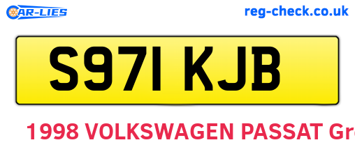 S971KJB are the vehicle registration plates.