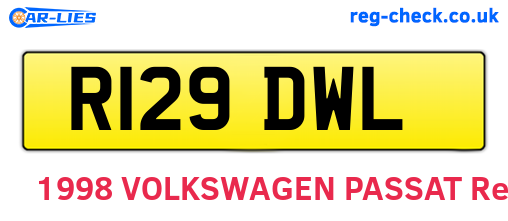 R129DWL are the vehicle registration plates.