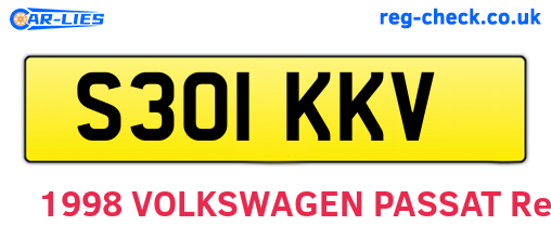 S301KKV are the vehicle registration plates.