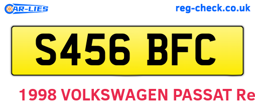 S456BFC are the vehicle registration plates.