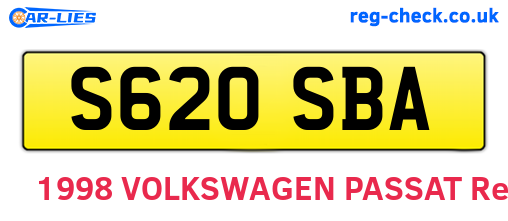 S620SBA are the vehicle registration plates.