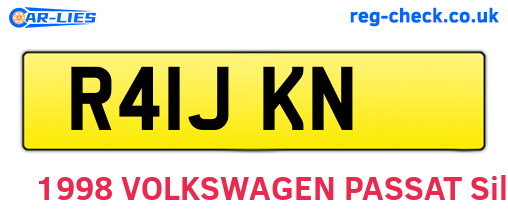R41JKN are the vehicle registration plates.