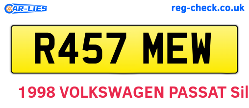 R457MEW are the vehicle registration plates.