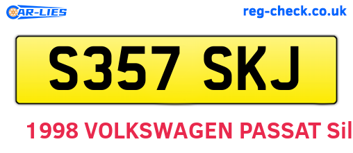 S357SKJ are the vehicle registration plates.