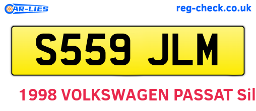 S559JLM are the vehicle registration plates.