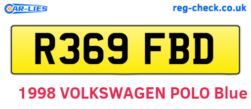 R369FBD are the vehicle registration plates.