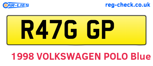 R47GGP are the vehicle registration plates.