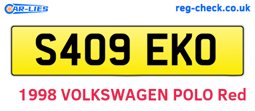 S409EKO are the vehicle registration plates.