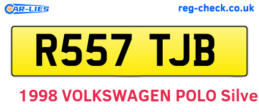 R557TJB are the vehicle registration plates.