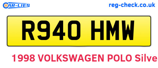 R940HMW are the vehicle registration plates.