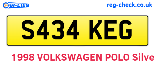 S434KEG are the vehicle registration plates.