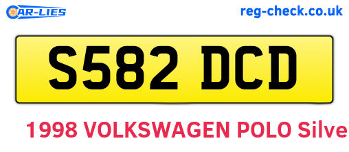 S582DCD are the vehicle registration plates.