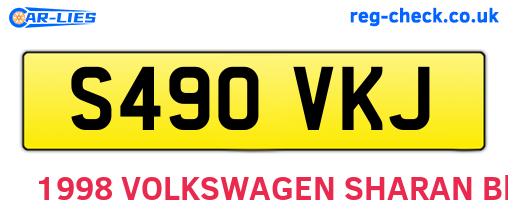S490VKJ are the vehicle registration plates.