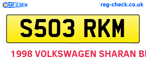 S503RKM are the vehicle registration plates.