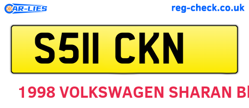 S511CKN are the vehicle registration plates.