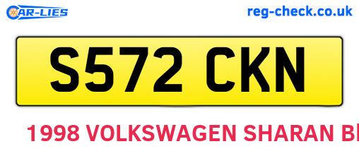 S572CKN are the vehicle registration plates.