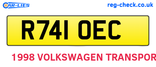 R741OEC are the vehicle registration plates.