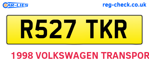 R527TKR are the vehicle registration plates.
