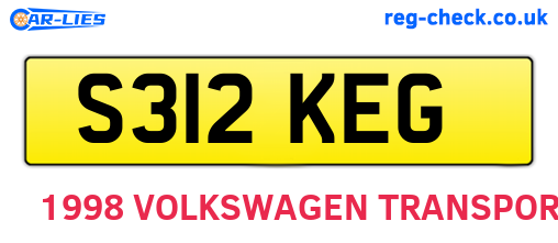 S312KEG are the vehicle registration plates.