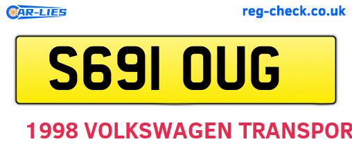 S691OUG are the vehicle registration plates.