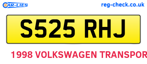 S525RHJ are the vehicle registration plates.
