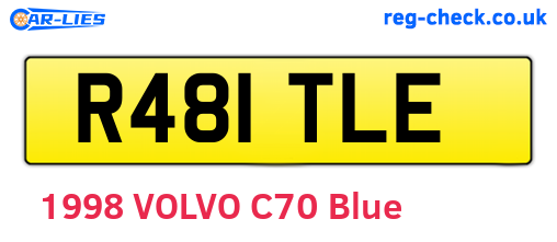R481TLE are the vehicle registration plates.