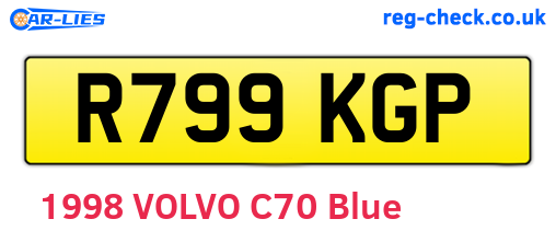 R799KGP are the vehicle registration plates.
