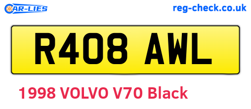R408AWL are the vehicle registration plates.