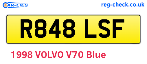 R848LSF are the vehicle registration plates.