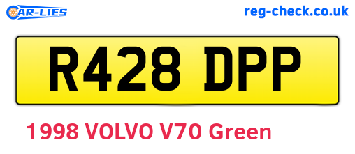 R428DPP are the vehicle registration plates.