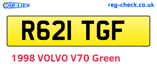 R621TGF are the vehicle registration plates.