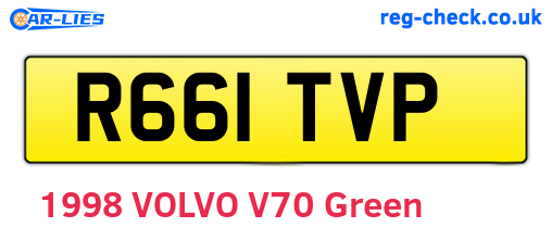 R661TVP are the vehicle registration plates.