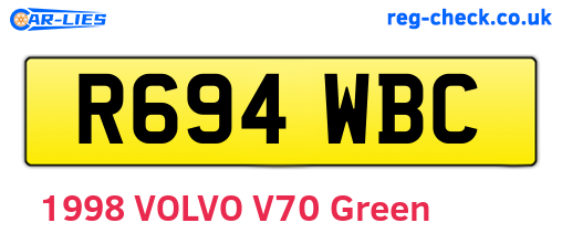 R694WBC are the vehicle registration plates.