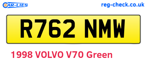 R762NMW are the vehicle registration plates.