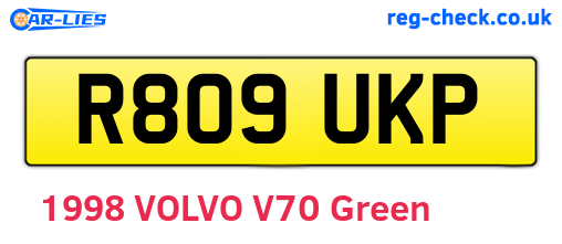 R809UKP are the vehicle registration plates.
